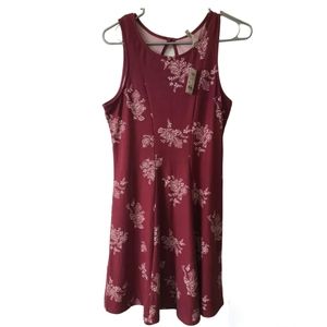 Mudd sleeveless dress Keyhole back mini floral size Medium